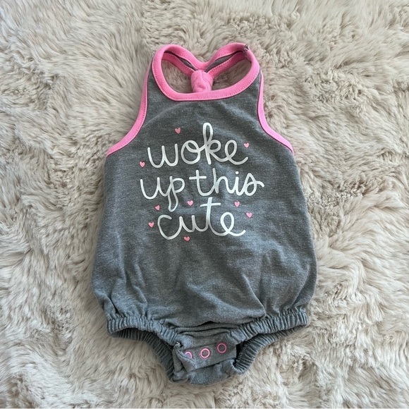 Cat & Jack woke up this cute Racerback Bubble Romper NB - Picture 1 of 3